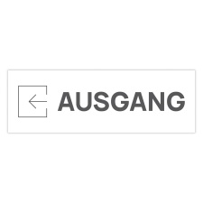 Schild "Ausgang links"  –  Hochwertiges...