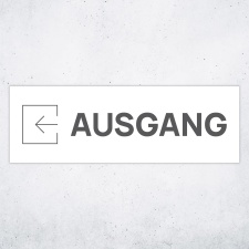 Schild "Ausgang links"  –  Hochwertiges...
