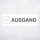 Schild "Ausgang links"  –  Hochwertiges Hinweisschild im modernen Design für den Außenbereich 3 mm Alu-Verbund 30 x 10 cm