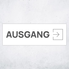 Schild "Ausgang rechts"  –  Hochwertiges...