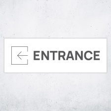 Schild "Entrance links"  –  Hochwertiges Hinweisschild im modernen Design für den Außenbereich 3 mm Alu-Verbund 30 x 10 cm