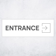 Schild "Entrance rechts"  –  Hochwertiges...