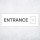 Schild "Entrance rechts"  –  Hochwertiges Hinweisschild im modernen Design für den Außenbereich 3 mm Alu-Verbund 30 x 10 cm