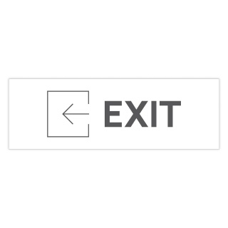 Schild "EXIT links"  –  Hochwertiges Hinweisschild im modernen Design für den Außenbereich 3 mm Alu-Verbund 30 x 10 cm