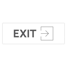 Schild "EXIT rechts"  –  Hochwertiges...