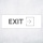 Schild "EXIT rechts"  –  Hochwertiges Hinweisschild im modernen Design für den Außenbereich 3 mm Alu-Verbund 30 x 10 cm