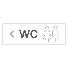 Schild "WC links"  –  Hochwertiges...