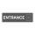 Schild "Entrance rechts grau hinterlegt"  –  Hochwertiges Hinweisschild im modernen Design für den Außenbereich 3 mm Alu-Verbund 30 x 10 cm