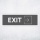 Schild "EXIT rechts grau hinterlegt"  –  Hochwertiges Hinweisschild im modernen Design für den Außenbereich 3 mm Alu-Verbund 30 x 10 cm