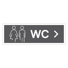Schild "WC rechts grau hinterlegt"  –...