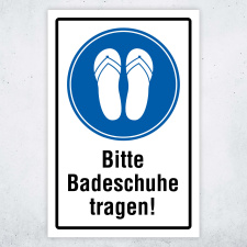 Bitte Badeschuhe tragen! – Hochwertiges...