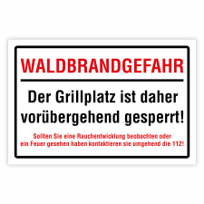 Waldbrandgefahr – Grillplatz gesperrt –...