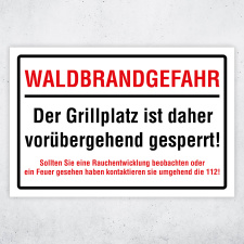 Waldbrandgefahr – Grillplatz gesperrt –...
