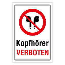 Kopfhörer verboten – Hochwertiges...