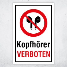 Kopfhörer verboten – Hochwertiges...