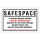 SafeSpace – Schutz vor Belästigung – Hochwertiges Aluverbund-Schild für den Außenbereich
