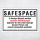 SafeSpace – Schutz vor Belästigung – Hochwertiges Aluverbund-Schild für den Außenbereich