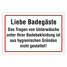 Hinweis für Badegäste – Hochwertiges...