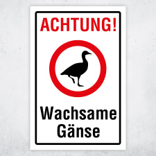 Achtung! Wachsame Gänse – Hochwertiges...