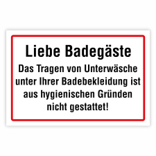 Hinweis für Badegäste – Hochwertiges...