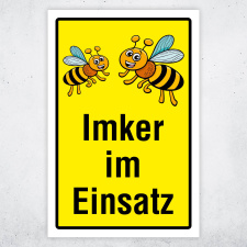 Imker im Einsatz – Hochwertiges Schild für den...