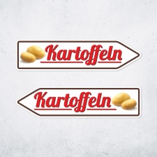 Pfeilschild „Kartoffeln“ – Hochwertiges...