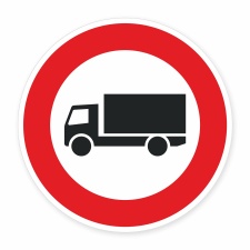 Schild „Durchfahrtsverbot für LKW“...
