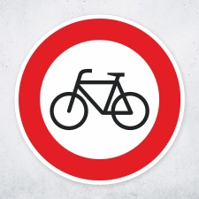Schild „Verbot für Fahrräder“...