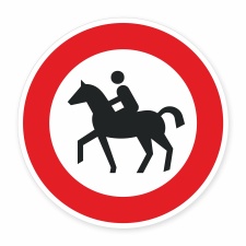 Schild „Verbot für Reiter“ –...