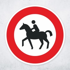 Schild „Verbot für Reiter“ –...
