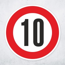 Schild „Zulässige Höchstgeschwindigkeit...