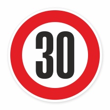 Schild „Zulässige Höchstgeschwindigkeit...