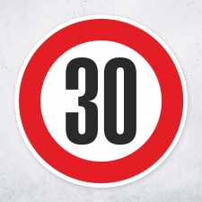 Schild „Zulässige Höchstgeschwindigkeit...