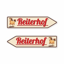 Pfeilschild "Reiterhof" – Hochwertiges...
