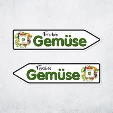 Pfeilschild "Frisches Gemüse" –...