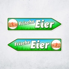 Pfeilschild "Frische Eier" – Hochwertiges...