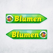 Pfeilschild "Blumen" – Hochwertiges...