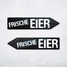 Pfeilschild "Frische Eier" – Hochwertiges...