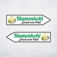 Pfeilschild "Blumenkohl …frisch vom...
