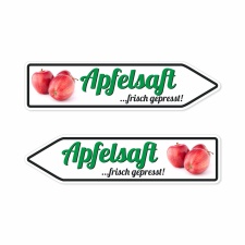 Pfeilschild "Apfelsaft …frisch...