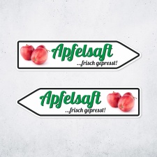 Pfeilschild "Apfelsaft …frisch...