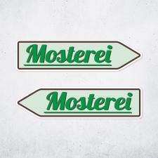 Pfeilschild "Mosterei" - Hochwertiges Schild...