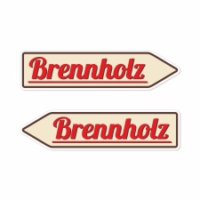 Pfeilschild "Brennholz" – Hochwertiges...