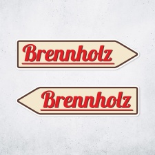 Pfeilschild "Brennholz" – Hochwertiges...