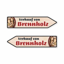 Pfeilschild "Trockenes Brennholz" –...