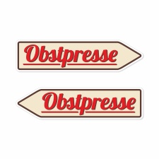 Pfeilschild "Obstpresse" – Hochwertiges...