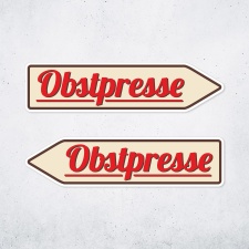 Pfeilschild "Obstpresse" – Hochwertiges...