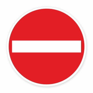 Schild „Einfahrt verboten“ – Alu-Verbund 3 mm rund (Ø30 cm)