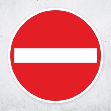 Schild „Einfahrt verboten“ –...