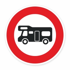 Schild „Verbot für Wohnmobile“ –...